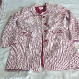 Light Weight Dress Coat Red and Gingham Apt. 9 Size 10
